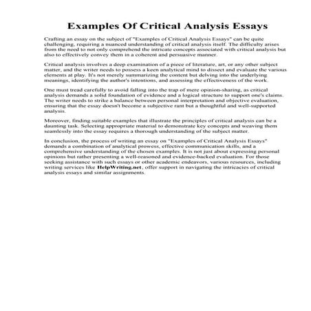 Examples Of Critical Analysis Essays.pdf