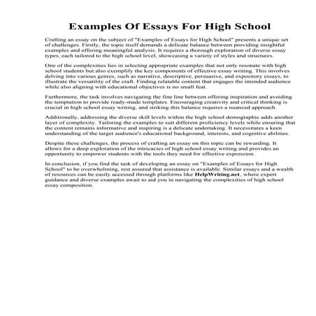 Examples Of Essays For High School.pdf