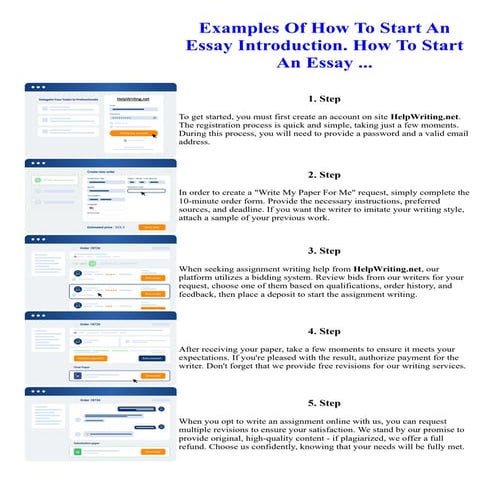 Examples Of How To Start An Essay Introduction. How To Start An Essay ...