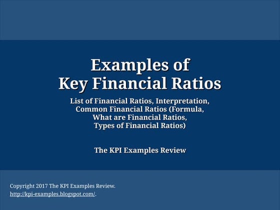 Financial ratio | PPT