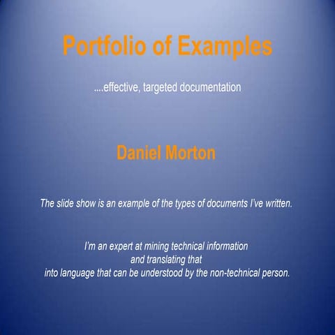 Examples Of My Work | PPTX