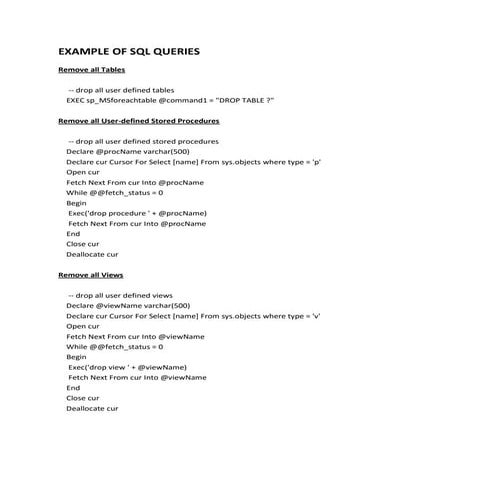 Examples of sql queries | PDF