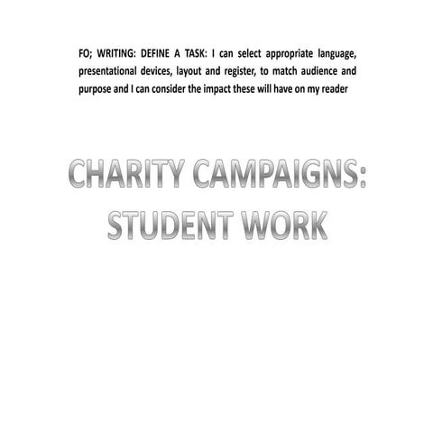 Examples student work campaigns
