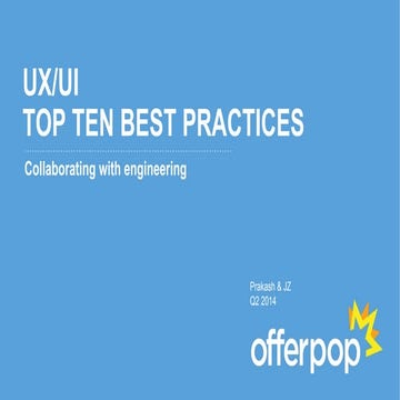 UX Process | Collaborating with Engineering