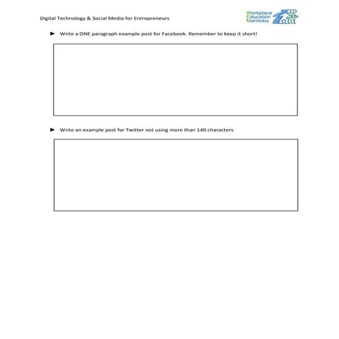 Example story facebook and twitter