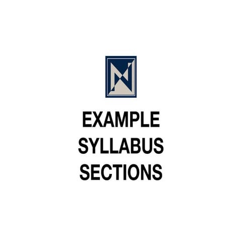 Example Syllabus Sections in Canvas