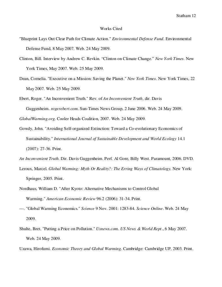 example of a works cited page