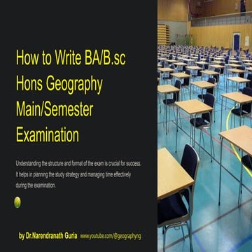 High Marks for Geography Hons | exam preparation Geography