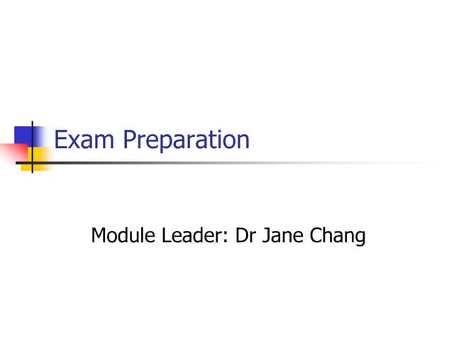 Exam preparation nbs