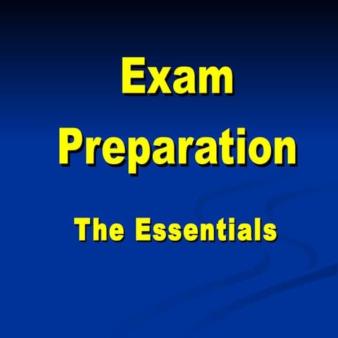 Exam Preparation Year 11
