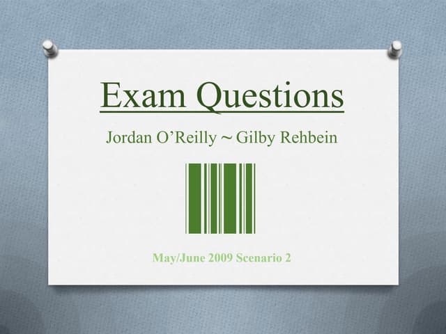 Exam Questions