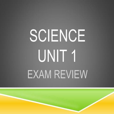 Science Unit 1 Exam review