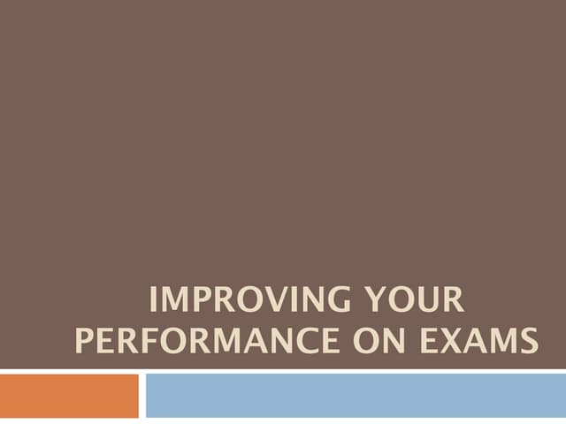 Exam and Test Preparation