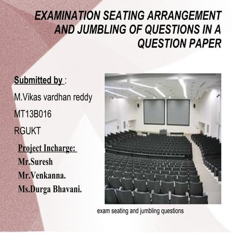 Exam seating and jumbling questions