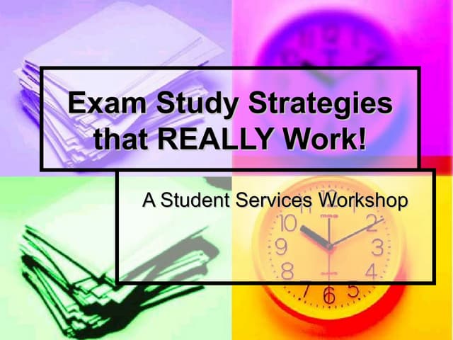 Exam study strategies presentation