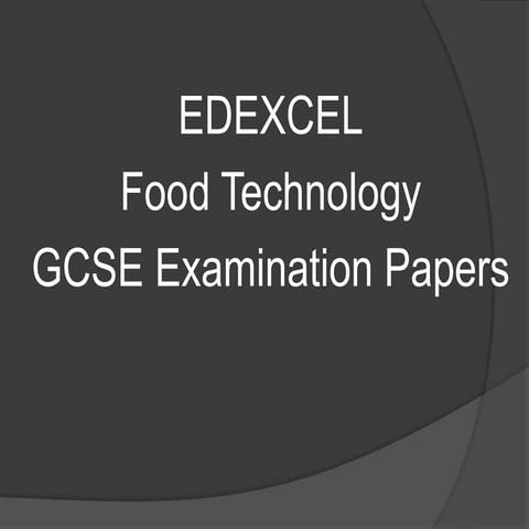 Food Technology Exam technique 2012