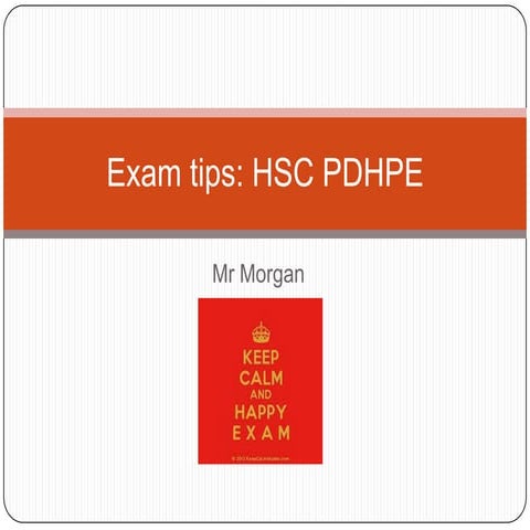 Exam tips (MR MORGAN)