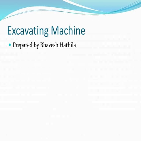Excavating machine