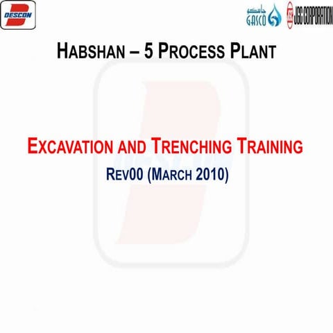 Excavation &amp; trenching