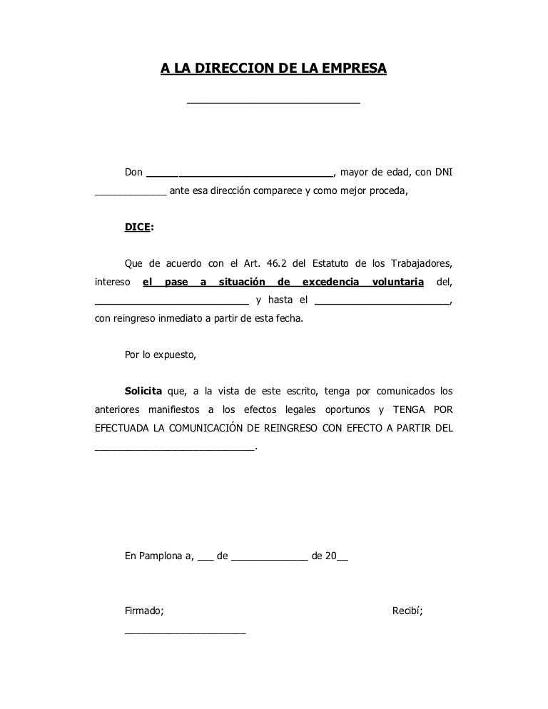 Excedencia Voluntaria