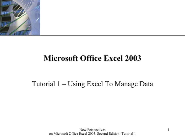 Excel slide show