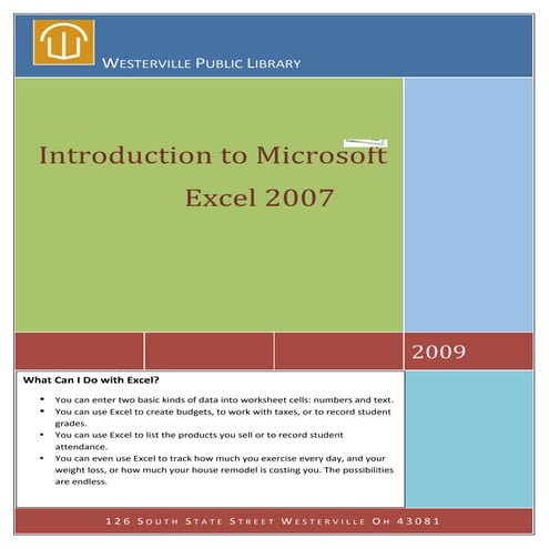 Intro to Microsoft Excel 2007 | PDF