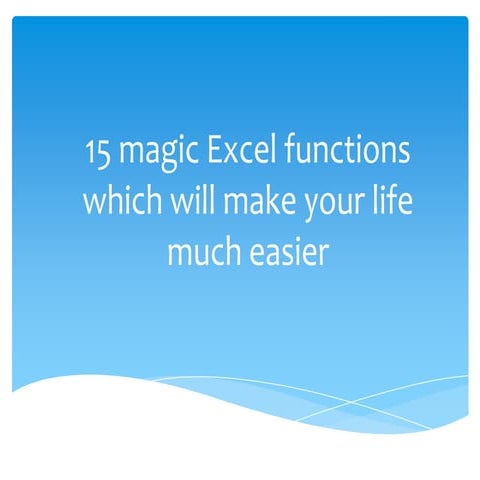 Excel tips