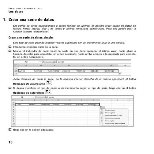 Excel 2007 crear series
