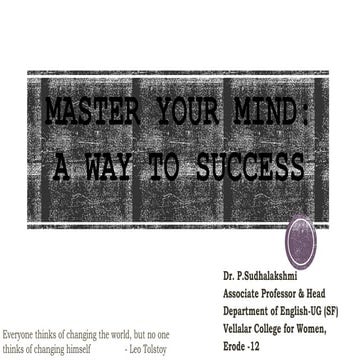 motivation talk for students of all agege