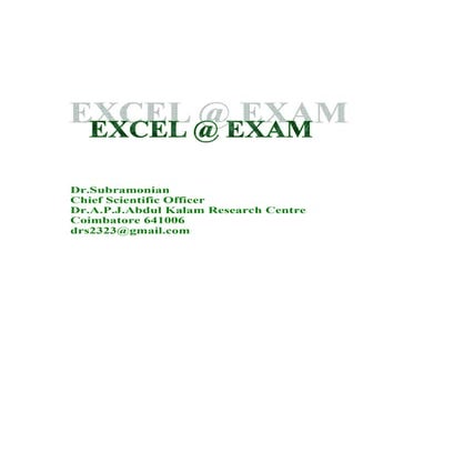 Excel @ Exam