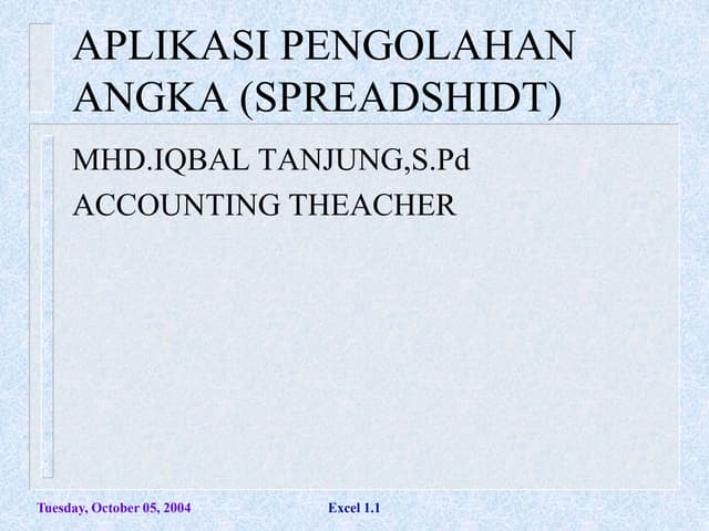 Excel nmt