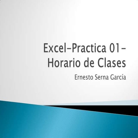 Excel practica 01-horario de clases