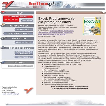 Excel. Programowanie dla profesjonalistów