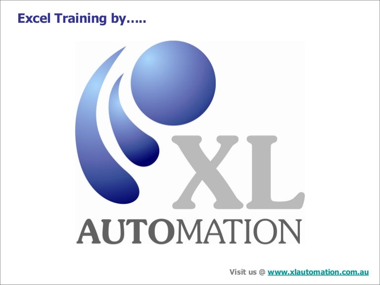 Excel training presentation