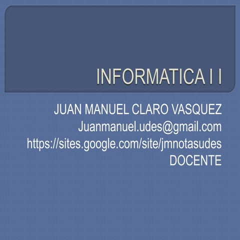 Excel 2007 informatica i i