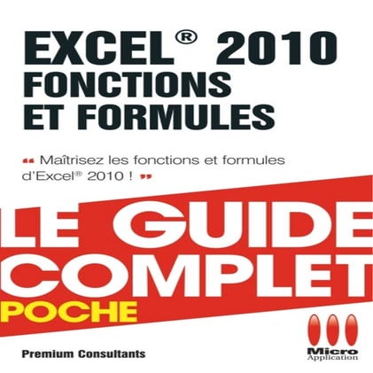 Excel 2010 - Fonctions et formules