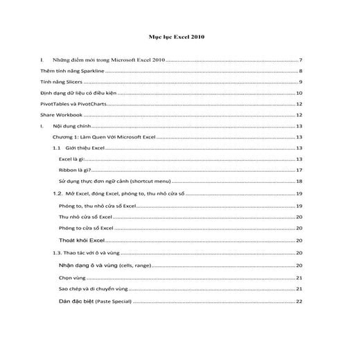 Excel 2010 training book