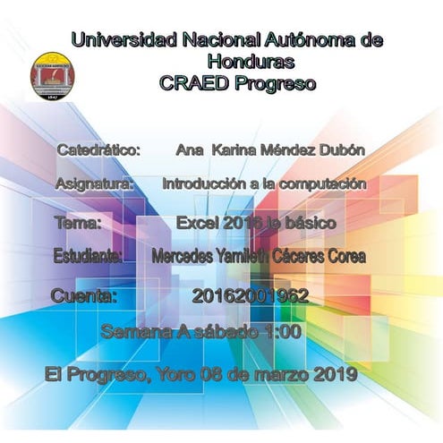 Excel 2016 lo basico