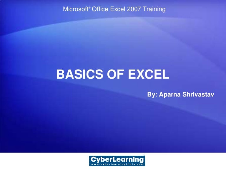 Microsoft Excel Basics