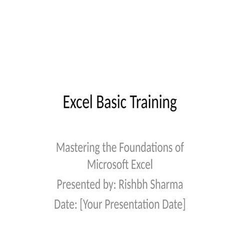 Excel_Basic_Training_by_Rishbh_Sharma Good morning sir