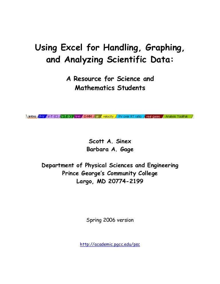 Excel booklet
