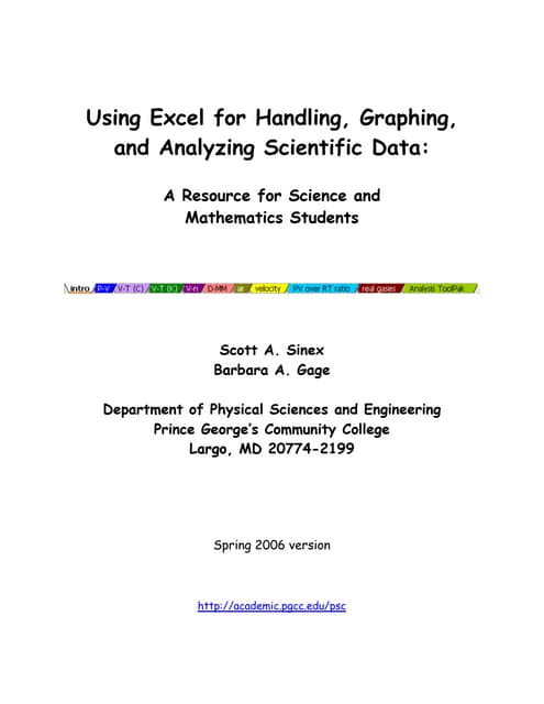 Excel booklet