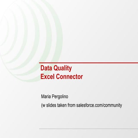 Salesforce Excel Connector Presentation | PPT