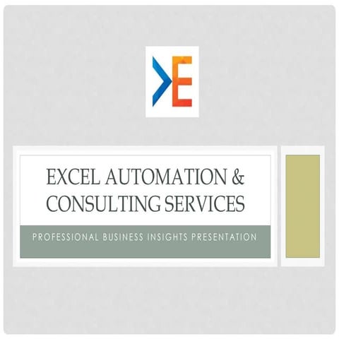 Advanced Excel Automation & Dashboard Services for Businesses | PDF