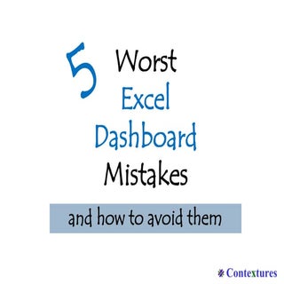 5 Worst Excel Dashboard Mistakes