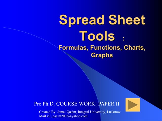 Excel  for research