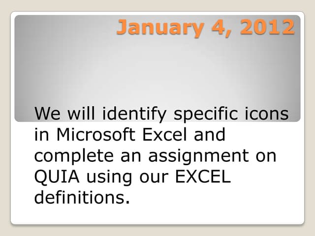 Excel Intro