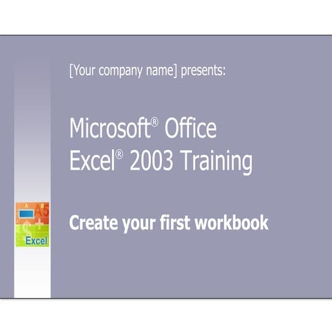 Excel lesson 1