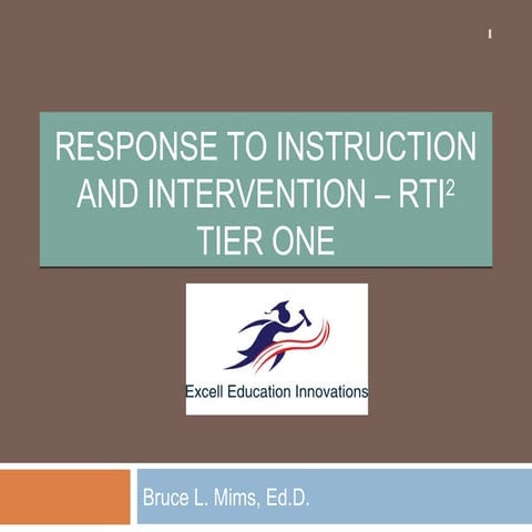 Excell rti2 tier i instruction workshop