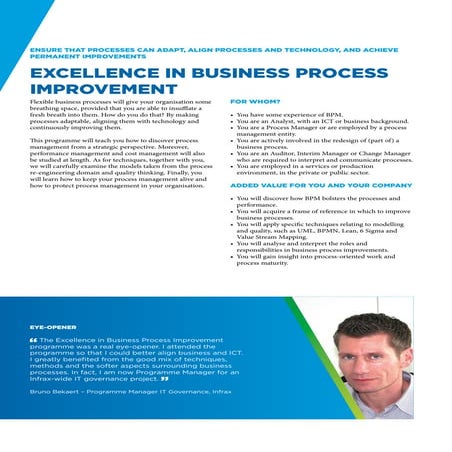 Brochure Excellence in business process improvement